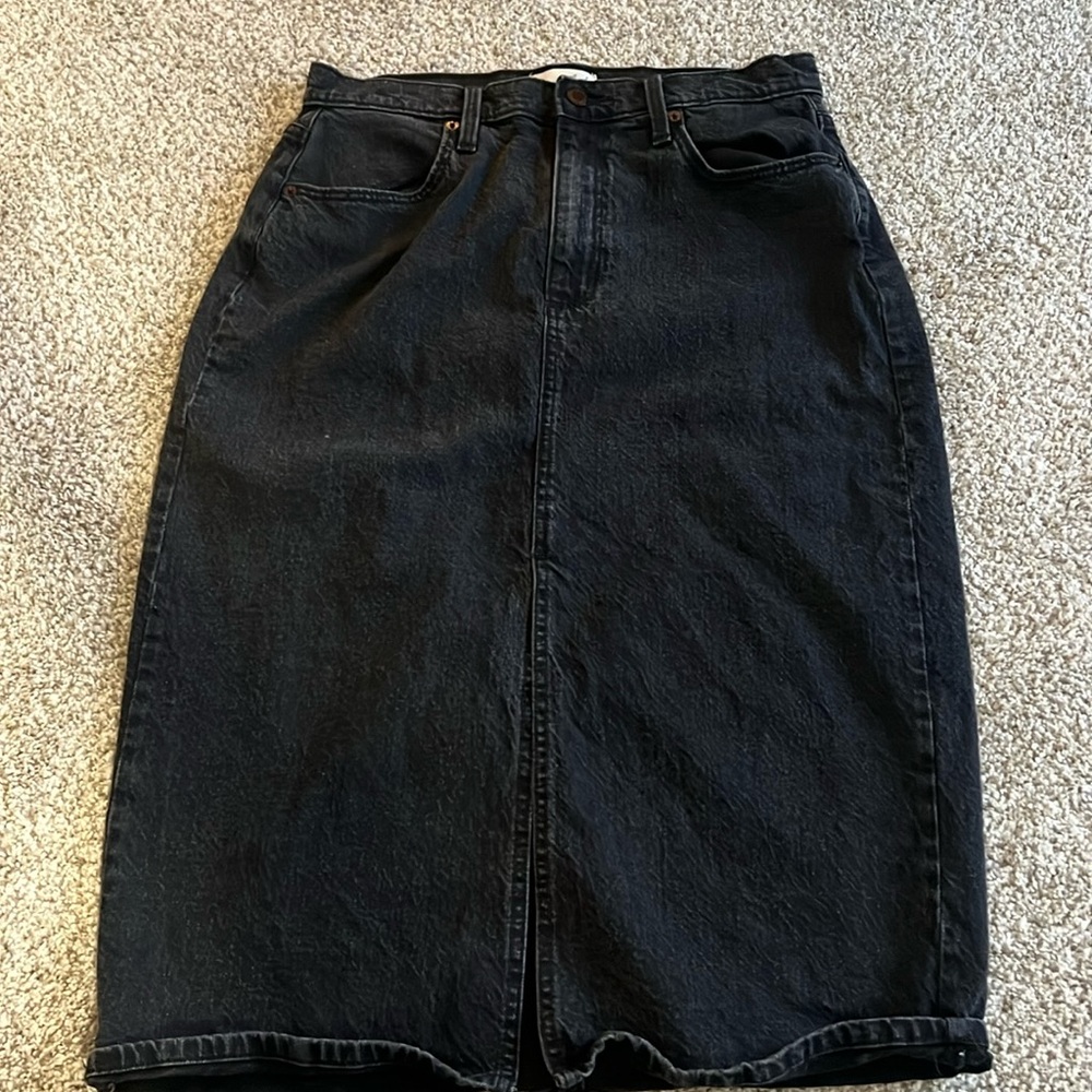 Universal Thread Black Jean Long Skirt